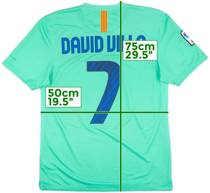 2010-11 Barcelona Away Shirt David Villa #7 - 7/10 - (M)