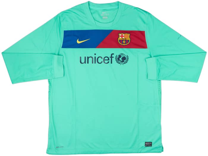 2010-11 Barcelona Player Issue Away L/S Shirt David Villa #7 - 10/10 - (XXL)