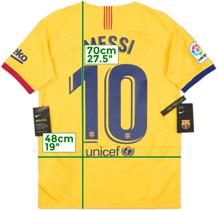 2019-20 Barcelona Away Shirt Messi #10 (XL.Boys)