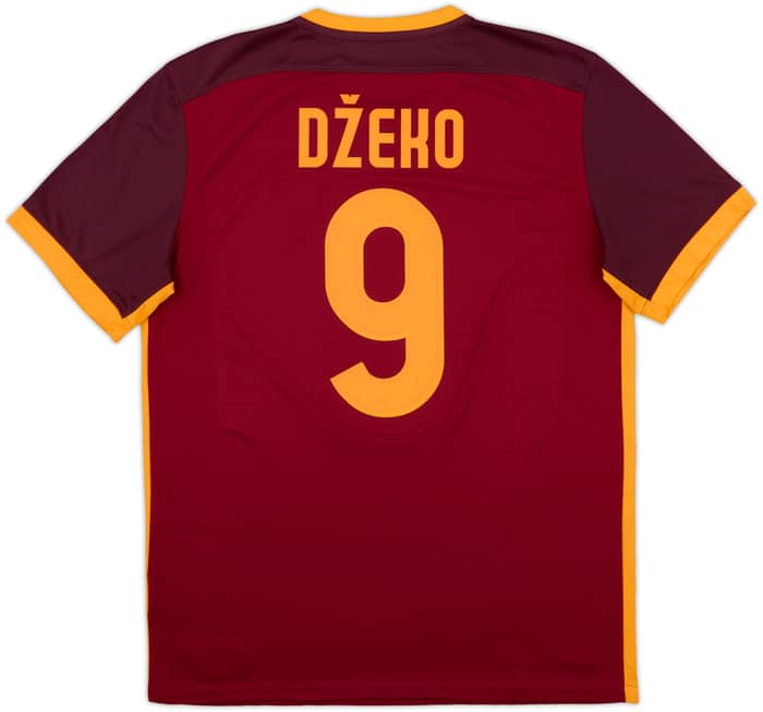 2015-16 Roma Home Shirt Dzeko #9 - 9/10 - (L)