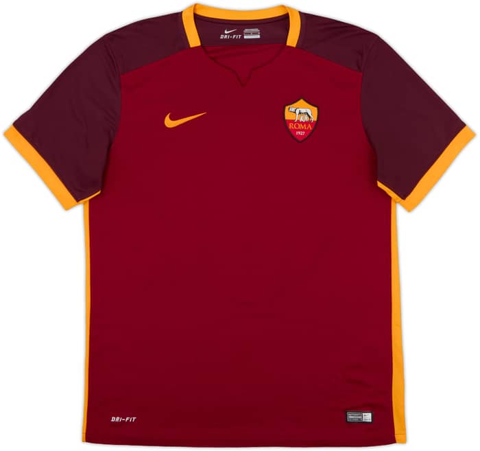2015-16 Roma Home Shirt Dzeko #9 - 9/10 - (L)