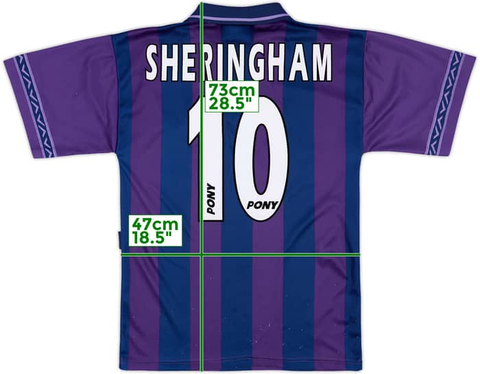 1995-97 Tottenham Away Shirt Sheringham #10 - 8/10 - (S)