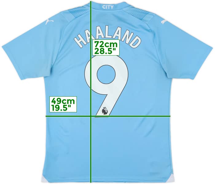 2023-24 Manchester City Home Shirt Haaland #9 - 8/10 - (M)