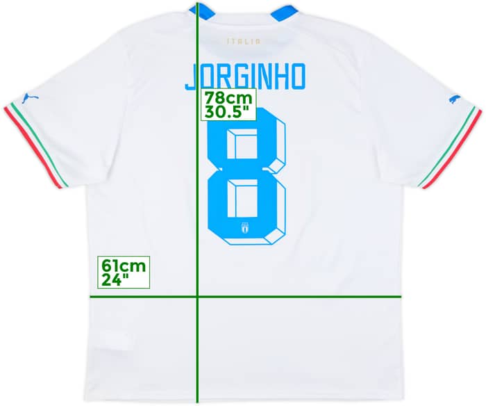 2022-23 Italy Away Shirt Jorginho #8 - 8/10 - (XL)