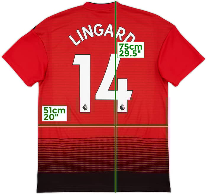 2018-19 Manchester United Home Shirt Lingard #14 - 9/10 - (M)