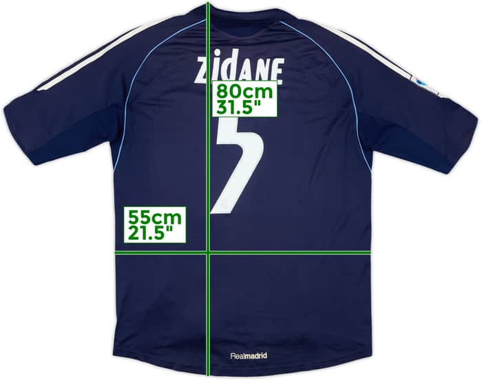 2005-06 Real Madrid Away Shirt Zidane #5 - 9/10 - (L)