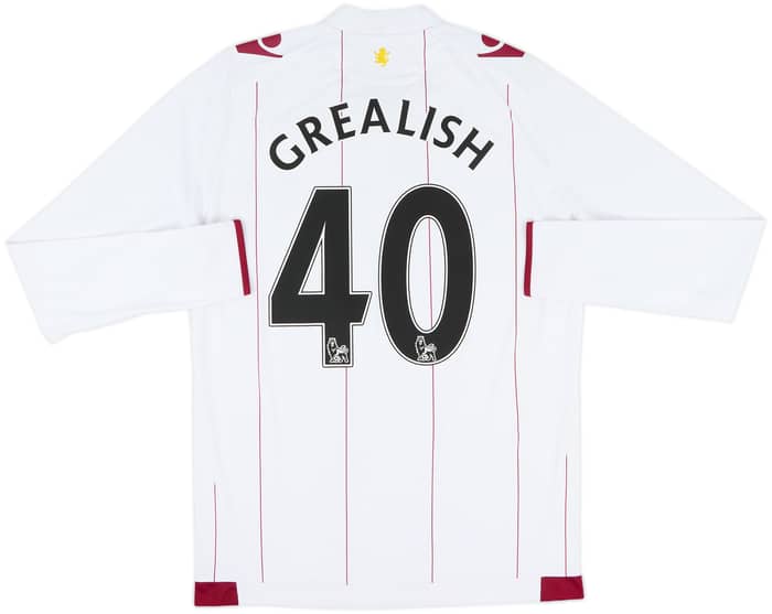 2014-15 Aston Villa Away L/S Shirt Grealish #40 - 8/10 - (S)