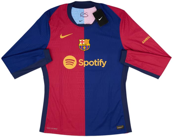 2024-25 Barcelona Authentic Home L/S Shirt (L)