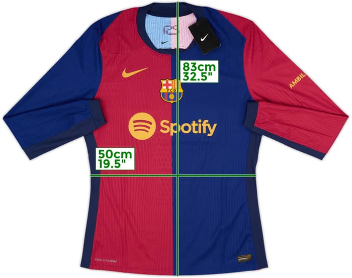 2024-25 Barcelona Authentic Home L/S Shirt (L)