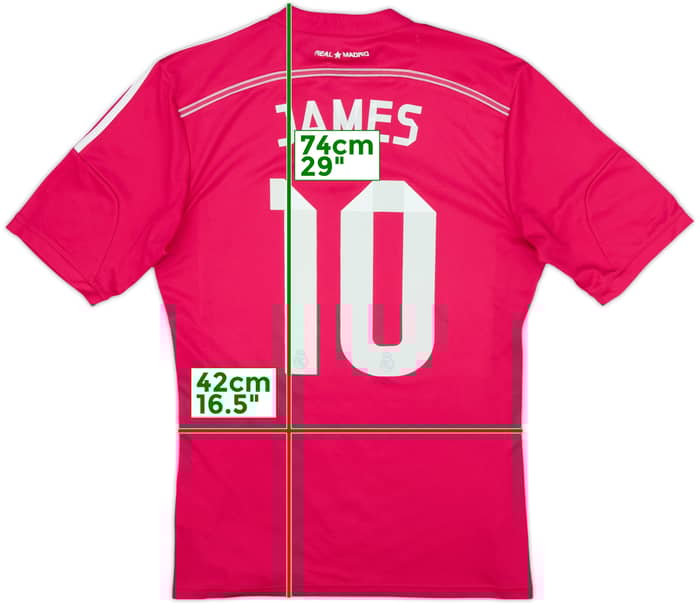 2014-15 Real Madrid Away Shirt James #10 - 8/10 - (M)