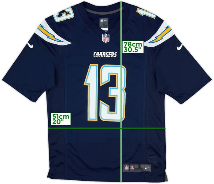 2017-19 LA Chargers Allen #13 Nike Game Alternate Jersey - 9/10 - (S)