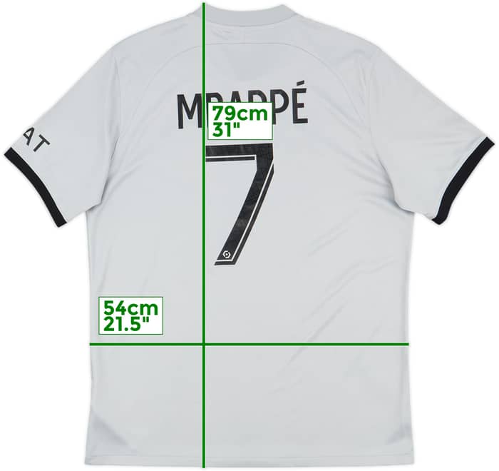 2022-23 Paris Saint-Germain Away Shirt Mbappe #7 - 9/10 - (L)