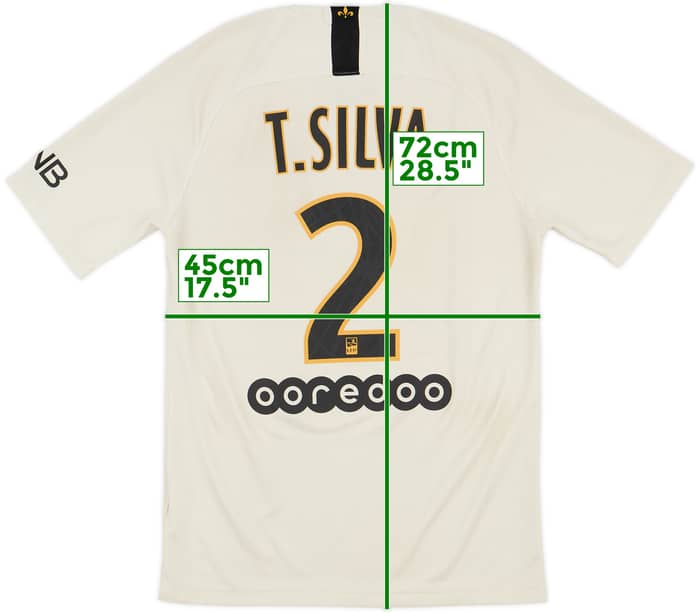 2018-19 Paris Saint-Germain Away Shirt T.Silva #2 - 9/10 - (S)