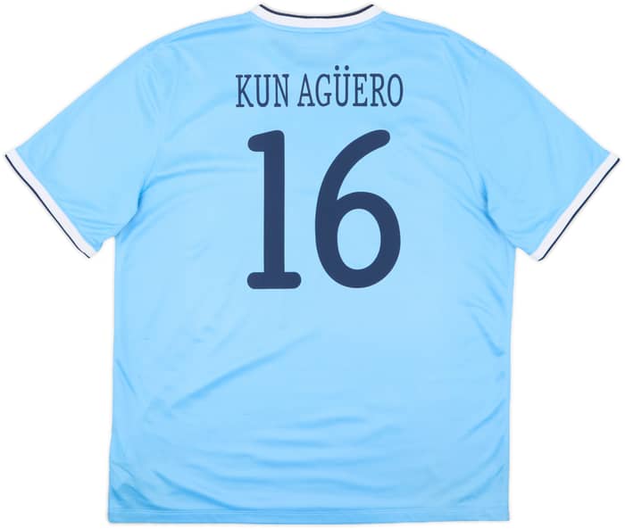 2013-14 Manchester City Home Shirt Kun Aguero #16 - 6/10 - (XL)