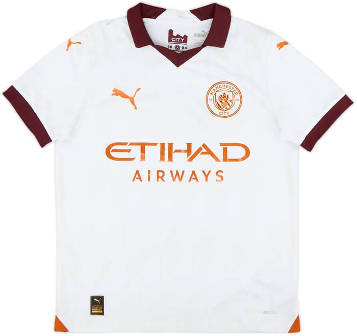 2023-24 Manchester City Away Shirt De Bruyne #17 - 7/10 - (L.Boys)