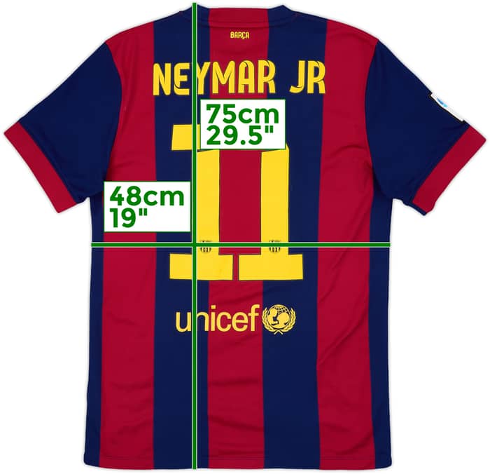 2014-15 Barcelona Home Shirt Neymar Jr #11 - 8/10 - (M)