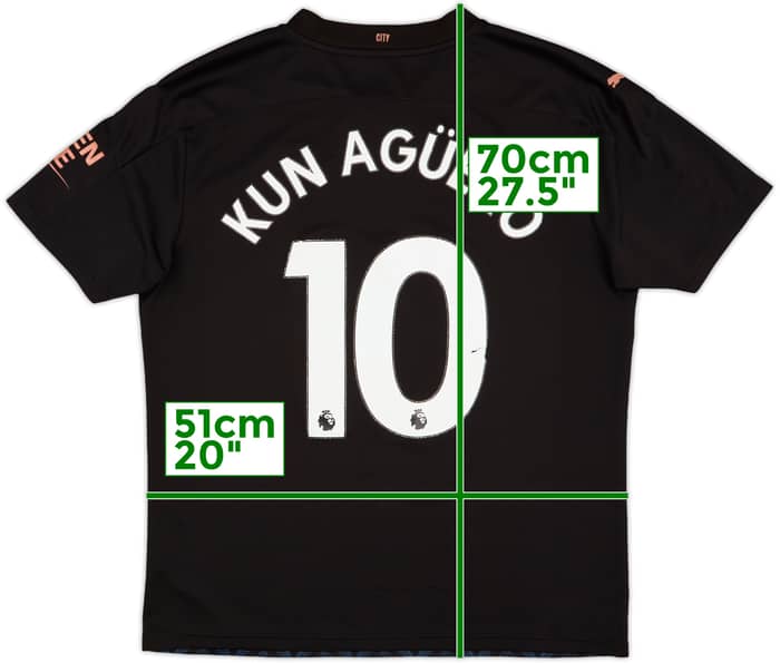2020-21 Manchester City Away Shirt Kun Aguero #10 - 6/10 - (L)