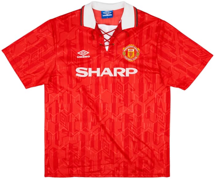 1992-94 Manchester United Home Shirt Cantona #7 - 9/10 - (XL)