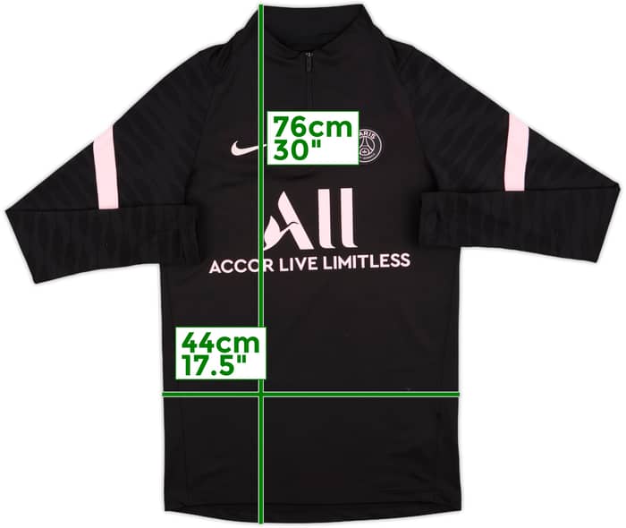2021-22 Paris Saint-Germain Nike 1/4 Zip Drill Top - 8/10 - (S)
