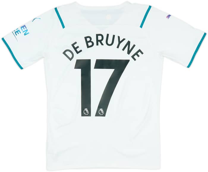 2021-22 Manchester City Authentic Away Shirt De Bruyne #17 - 10/10 - (S)