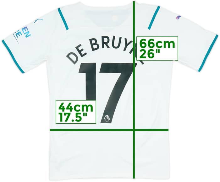 2021-22 Manchester City Authentic Away Shirt De Bruyne #17 - 10/10 - (S)