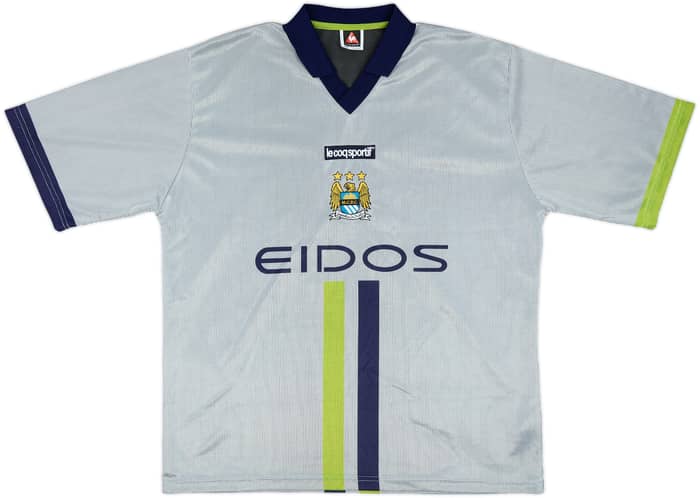 2000-02 Manchester City Away Shirt Goater #10 - 9/10 - (L)