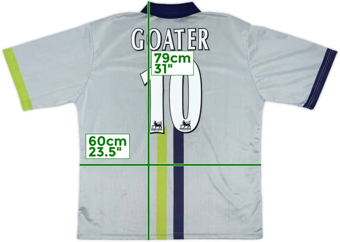 2000-02 Manchester City Away Shirt Goater #10 - 9/10 - (L)
