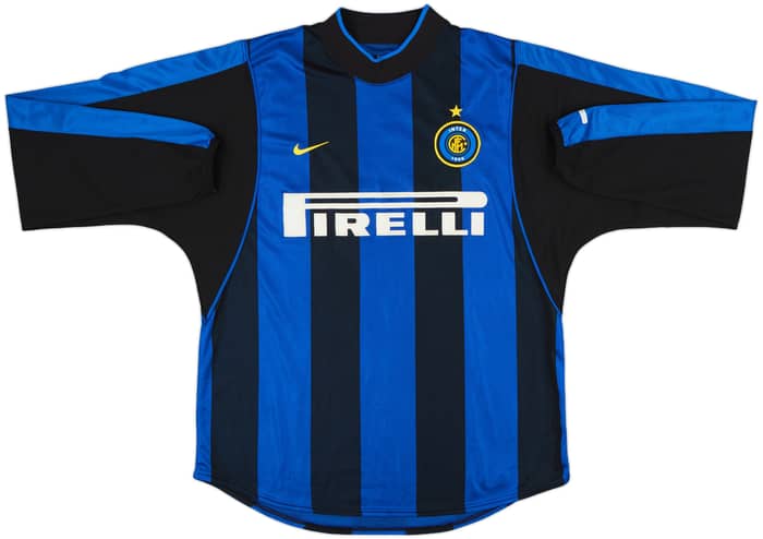 2000-01 Inter Milan Home L/S Shirt Ronaldo #9 - 9/10 - (M)