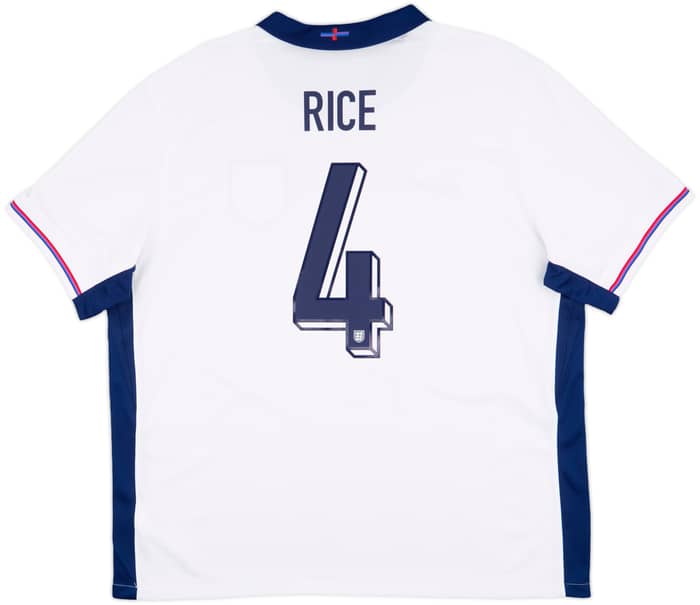 2024-25 England Home Shirt Rice #4 - 10/10 - (XXL)
