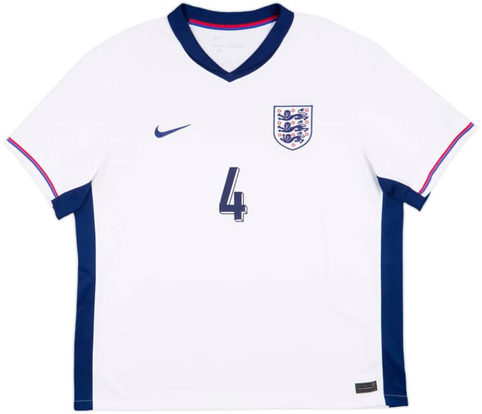 2024-25 England Home Shirt Rice #4 - 10/10 - (XXL)