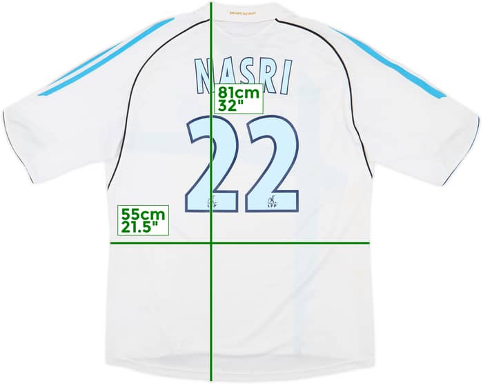 2004-05 Olympique Marseille Home Shirt Nasri #22 - 8/10 - (L)