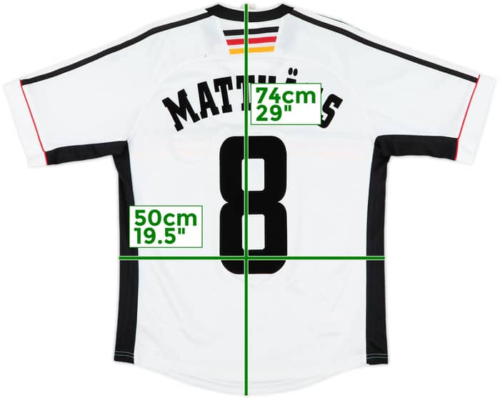 1998-00 Germany Home Shirt Matthaus #8 - 6/10 - (XL.Boys)