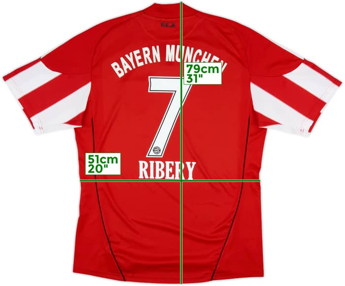 2010-11 Bayern Munich Home Shirt Ribery #7 - 7/10 - (L)