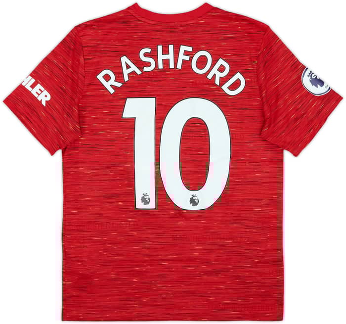2020-21 Manchester United Home Shirt Rashford #10 - 9/10 - (L.Boys)