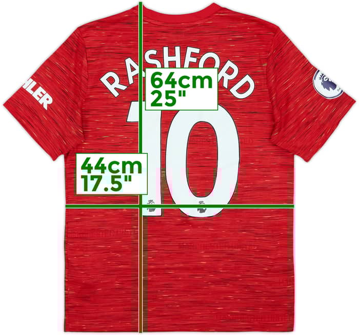2020-21 Manchester United Home Shirt Rashford #10 - 9/10 - (L.Boys)