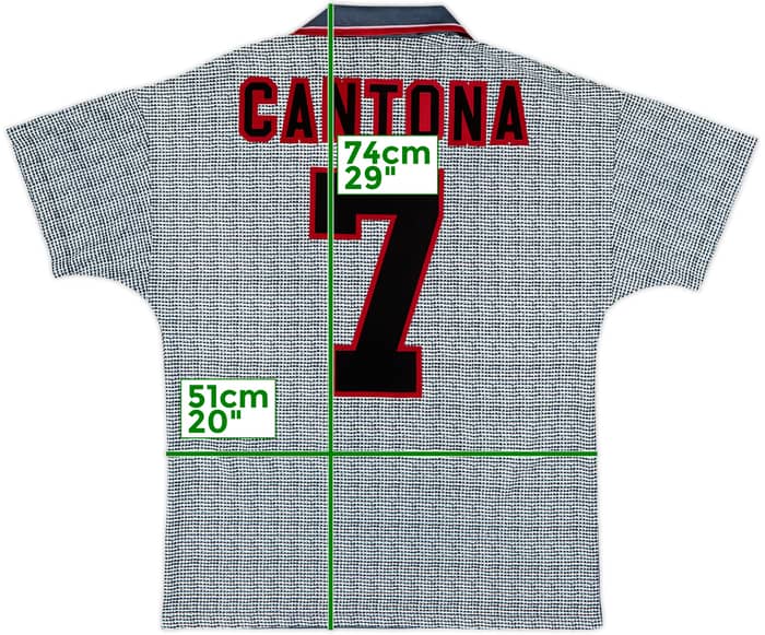 1995-96 Manchester United Away Shirt Cantona #7 - 8/10 - (M)