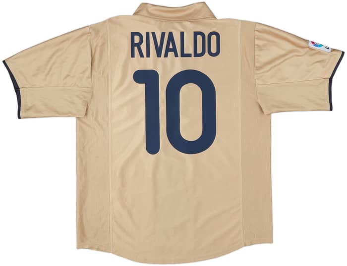 2001-03 Barcelona Away Shirt Rivaldo #10 - 8/10 - (L)