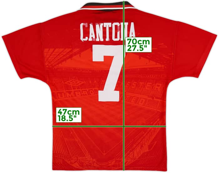 1994-96 Manchester United Home Shirt Cantona #7 - 4/10 - (M)