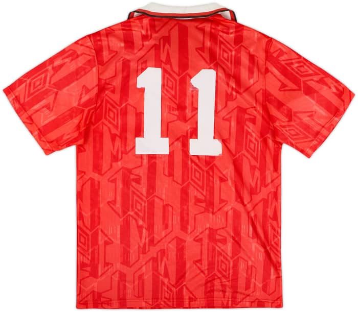 1992-94 Manchester United Home Shirt #11 - 6/10 - (S)