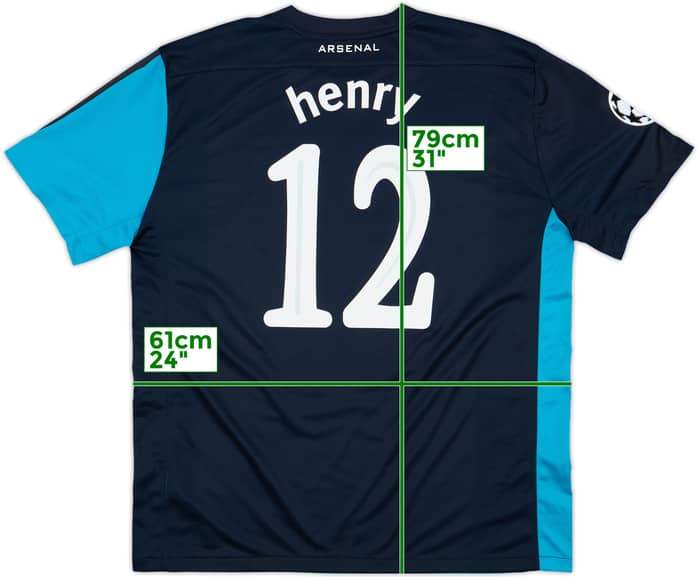 2011-12 Arsenal Away Shirt Henry #12 - 8/10 - (XL)