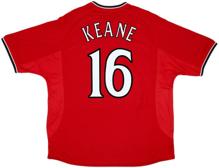 2000-02 Manchester United Home Shirt Keane #16 - 9/10 - (XXL)