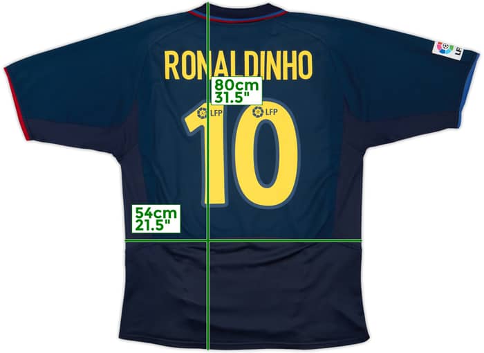 2003-04 Barcelona Third Shirt Ronaldinho #10 - 8/10 - (L)