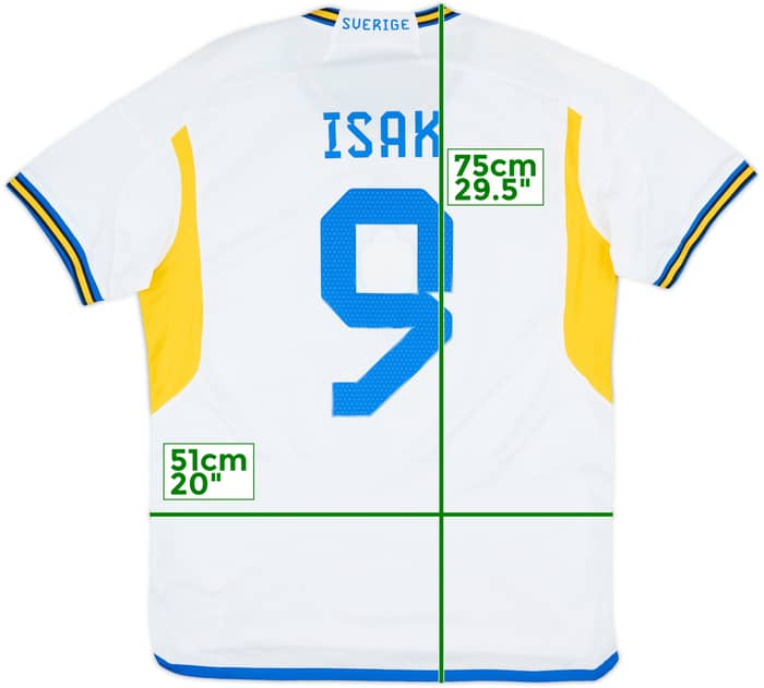 2022-23 Sweden Away Shirt Isak #9 - 8/10 - (L)