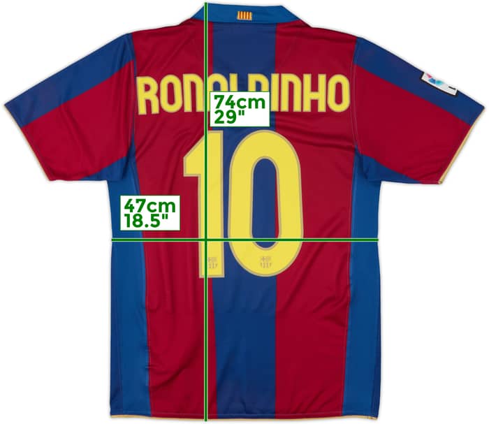 2007-08 Barcelona Home Shirt Ronaldinho #10 - 6/10 - (S)