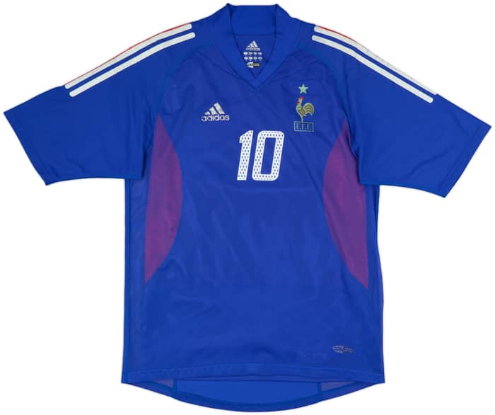 2002-04 France Player Issue Home Shirt Zidane #10 - 6/10 - (S)