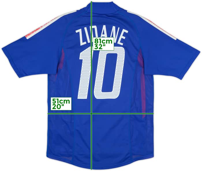 2002-04 France Player Issue Home Shirt Zidane #10 - 6/10 - (S)