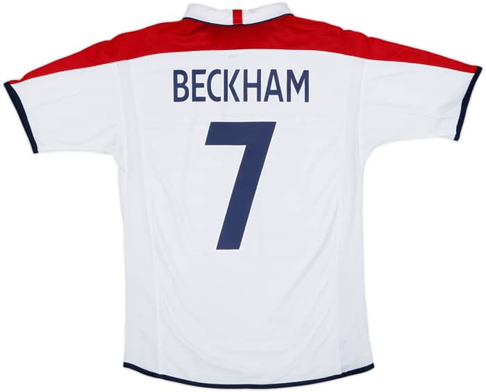 2003-05 England Home Shirt Beckham #7 - 5/10 - (M)