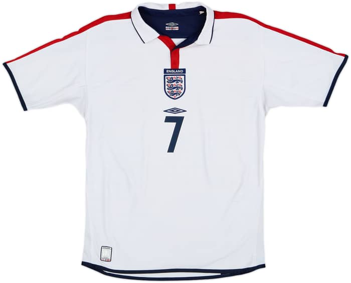 2003-05 England Home Shirt Beckham #7 - 5/10 - (M)