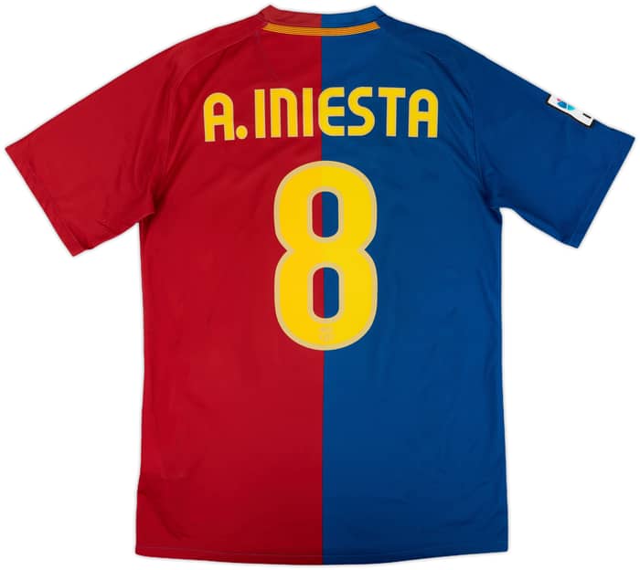 2008-09 Barcelona Home Shirt A.Iniesta #8 - 6/10 - (S)