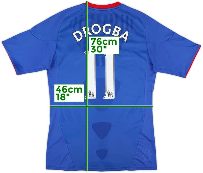 2010-11 Chelsea Home Shirt Drogba #11 - 7/10 - (S)